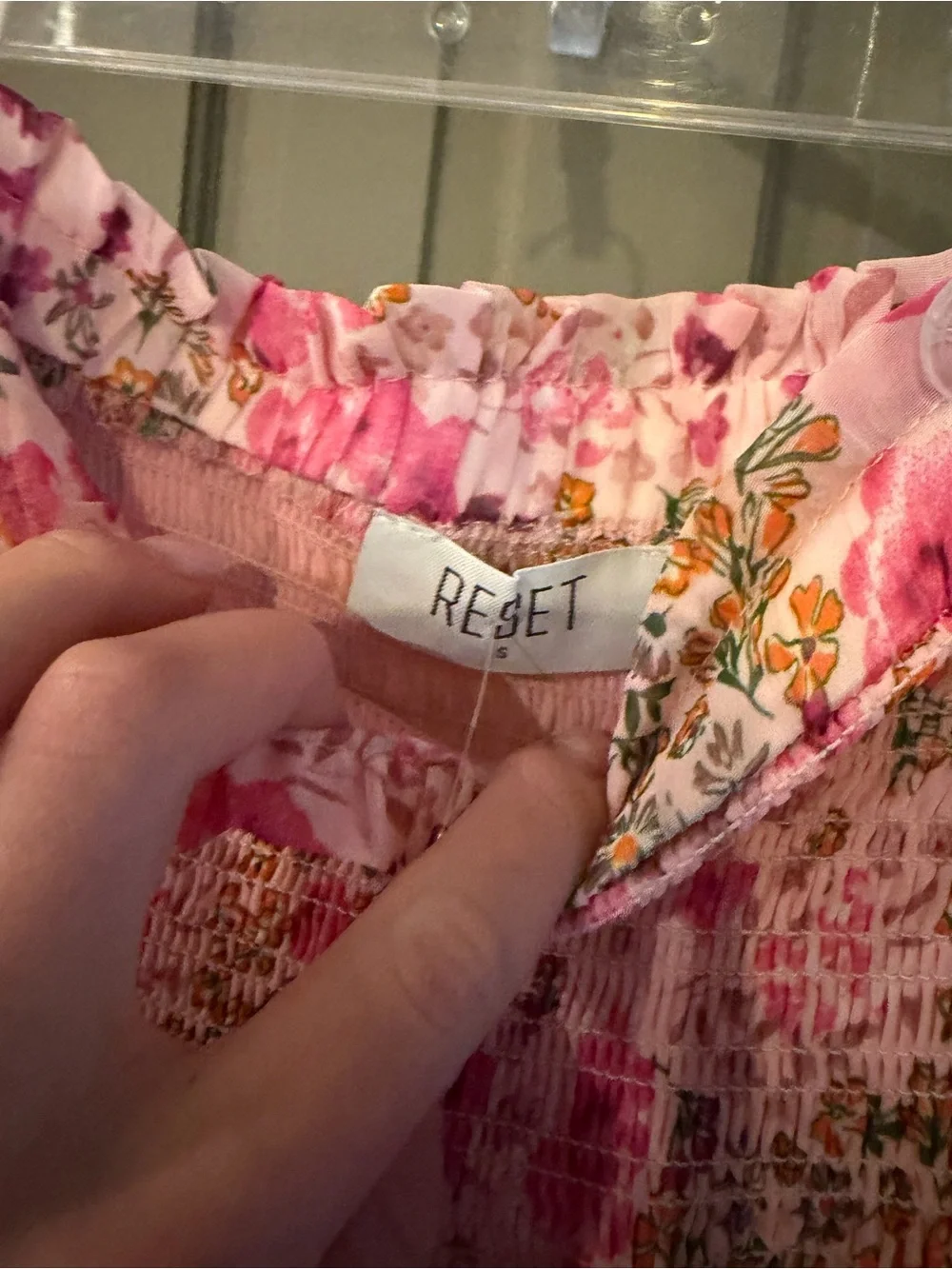 Pink Floral Tiered Smocked Mini Skirt - Women's